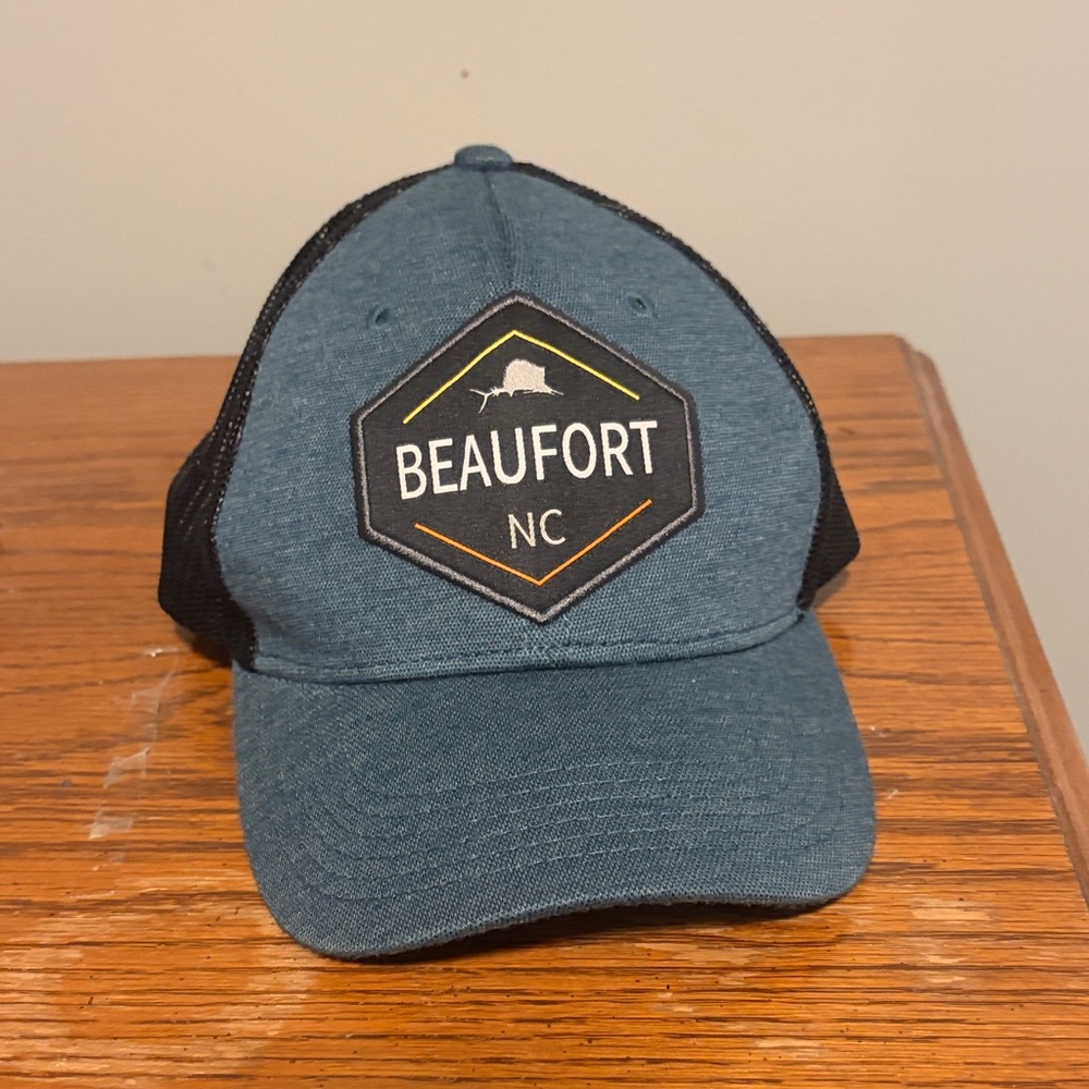 Blue and Black Cap